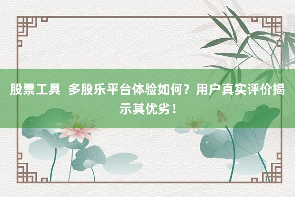 股票工具  多股乐平台体验如何？用户真实评价揭示其优劣！