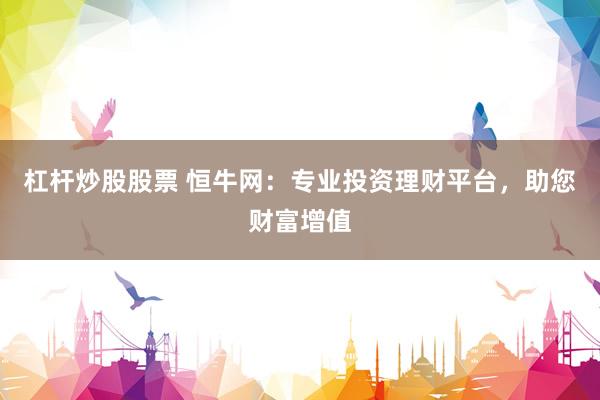 杠杆炒股股票 恒牛网：专业投资理财平台，助您财富增值