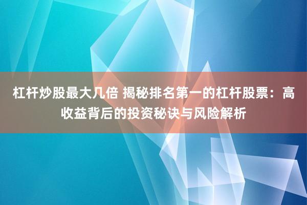 杠杆炒股最大几倍 揭秘排名第一的杠杆股票：高收益背后的投资秘诀与风险解析