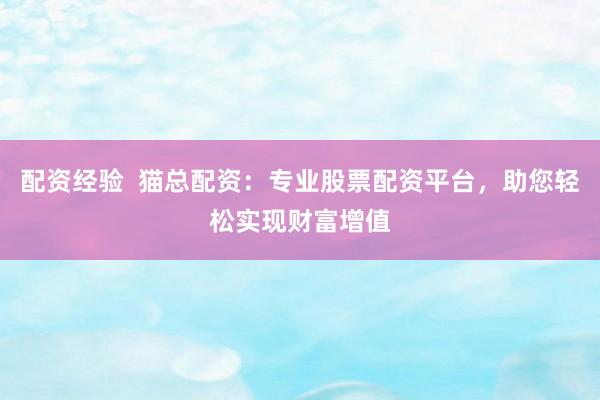 配资经验  猫总配资：专业股票配资平台，助您轻松实现财富增值