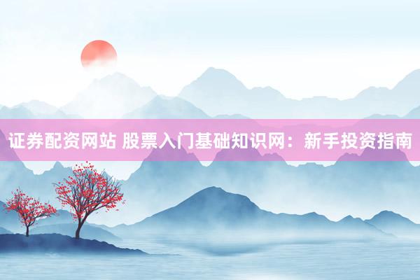 证券配资网站 股票入门基础知识网：新手投资指南