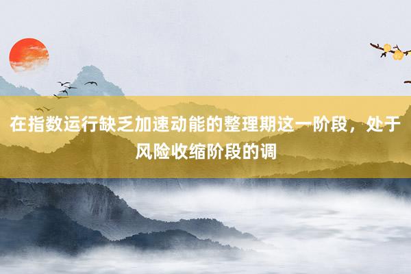 在指数运行缺乏加速动能的整理期这一阶段，处于风险收缩阶段的调