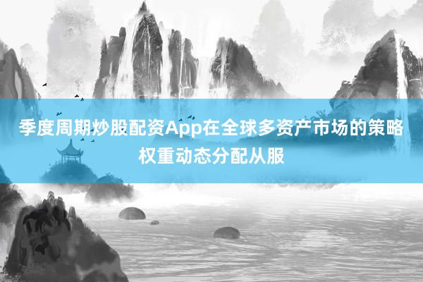 季度周期炒股配资App在全球多资产市场的策略权重动态分配从服