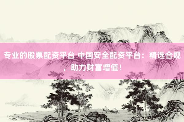 专业的股票配资平台 中国安全配资平台：精选合规，助力财富增值！