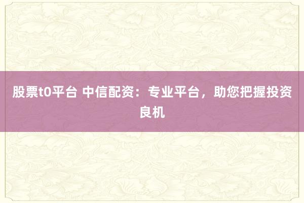 股票t0平台 中信配资：专业平台，助您把握投资良机