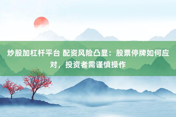 炒股加杠杆平台 配资风险凸显：股票停牌如何应对，投资者需谨慎操作