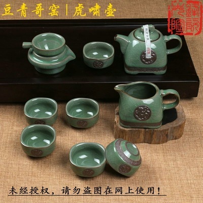 【10头哥窑茶具批发 龙吟虎啸壶茶具套装定做哥窑开片茶具厂家直销】价格,厂家,图片,茶具套装,德化县先锋陶瓷营销部-